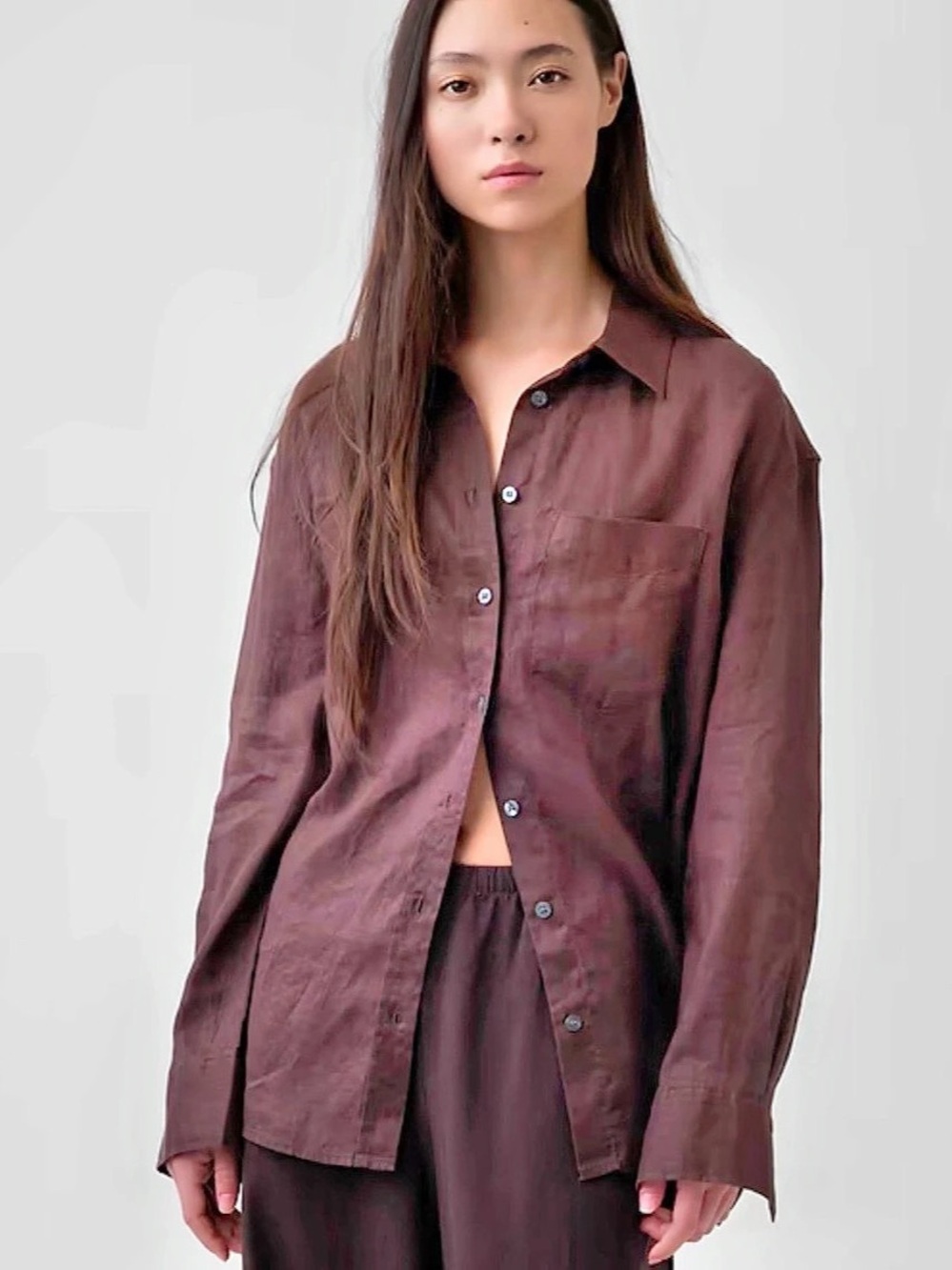 NWT Gap 100% Linen BLACK Oversized Shirt Button Down, XL